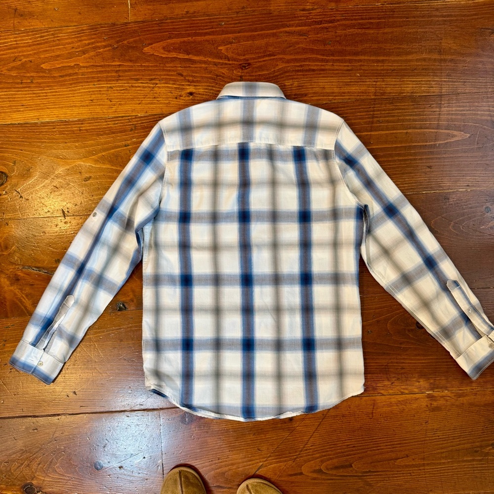 Calvin Klein Jeans. Blue and White‎ plaid Men’s Shirt. Size Small - Picture 2 of 11